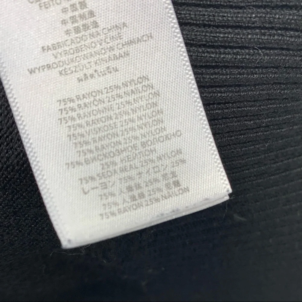 Michael Kors Black White Color block Zipper Sweater